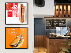 VETO LCD Ultra Thin High Resolution Wifi Hanging Doppelseitige Anzeige