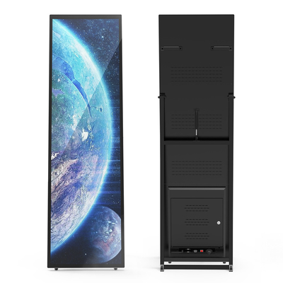 VETO 75 Zoll Innenraum Vollbildschirm Portable Werbebildschirm HD Auflösung Batterie LCD Digital Signage