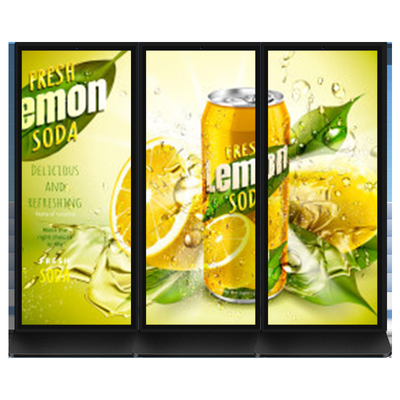 Innenbereich Touchscreen Werbe-Kiosk mit 70 Zoll LCD-Displays und 500 cd/m2 Helligkeit