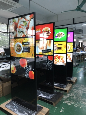 VETO 43-86 Zentimeter Fußboden-Stand-Signage-Display WLAN Digital Signage LCD Werbe-Player Innenraum digitaler Totem