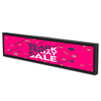 VETO 28 Zoll gestreckte Bar Lcd-Display Innenraum Ultra Breitstreifen Regal Rand Werbung Digitale Beschilderung für den Supermarkt
