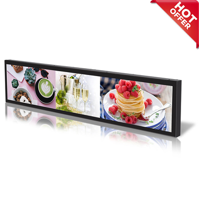 VETO 23.1 Zoll LCD Ultra-Wide-Bar-Typ Breite Werbeanzeige Hohe Helligkeit gestreckter Barmonitor Für Supermarktregale