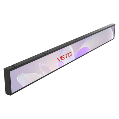 VETO 23.1 Zoll Custom Größe Indoor Stretched Bar LCD Panel Android Regal Rand Werbung Media Player Bar LCD-Display