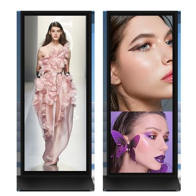 Qualität VETO 64-98 Zoll Vollbildschirm 4K UHD Infrarot-Touchscreen Fußboden Stehende digitale Beschilderung mit 60000H Lebensdauer usine
