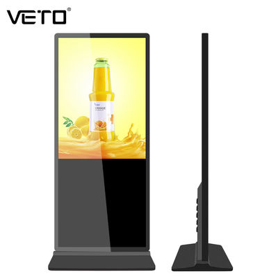 VETO 43-Zoll-LCD-Flächenstand Android-Video-LCD-Werbe-Player Indoor Totem